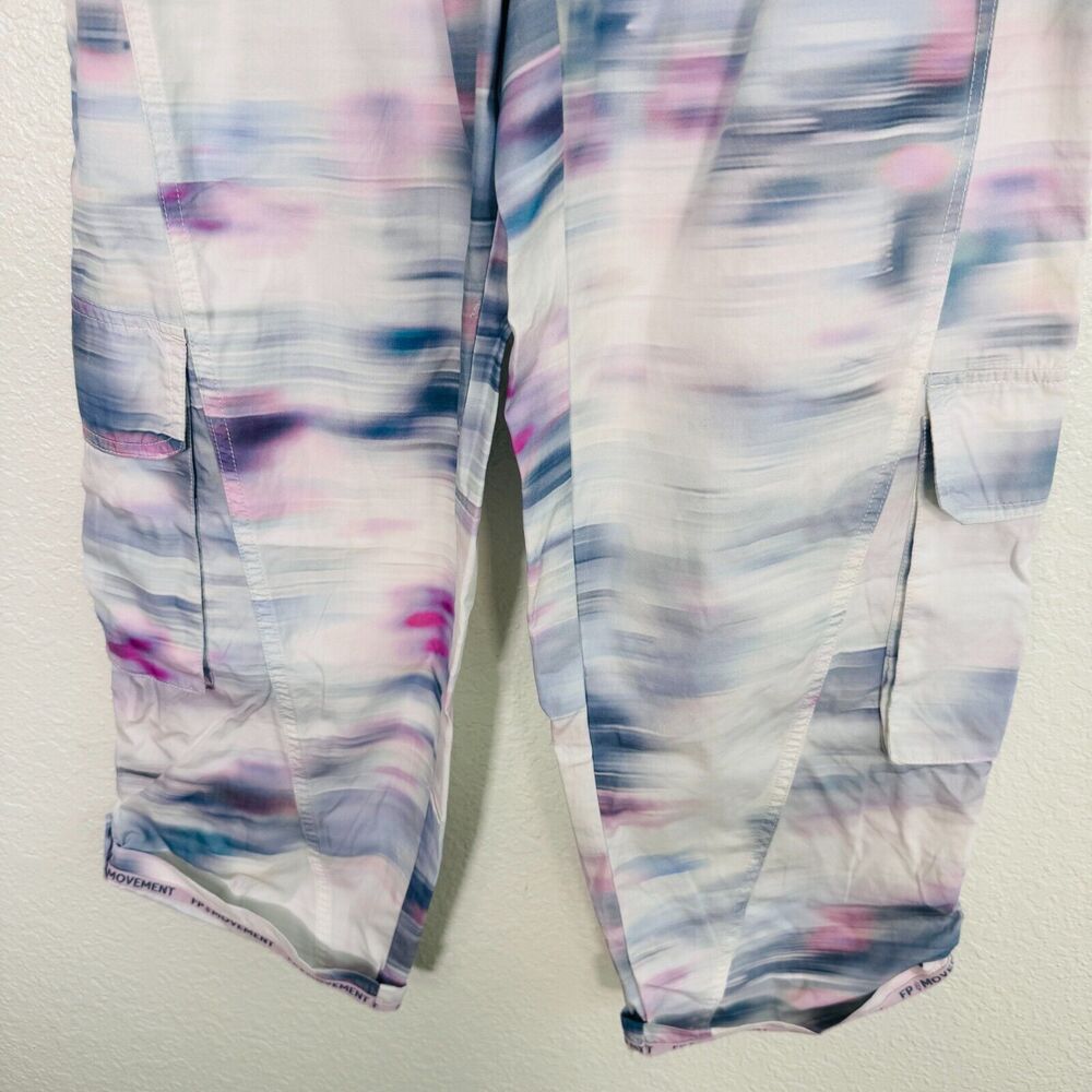 Free People Mesmerize Me Pants Womens Small Marble Cargo Boho FP Movement NEW - Picture 3 of 12